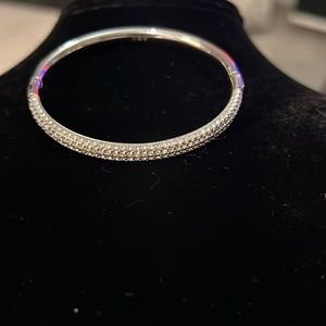 Authentic Swarovski Meteora silver bangle bracelet . Size medium